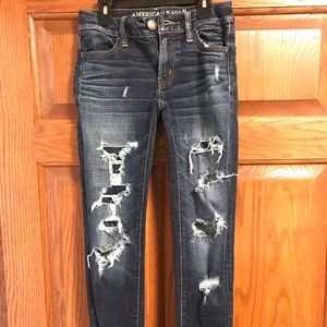 American Eagle Ripped Jeans Jeggings Size 00